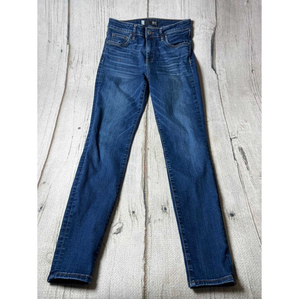 KUT from the Kloth Mia High Rise Skinny Jeans Womens 6 Blue Minimalist Casual